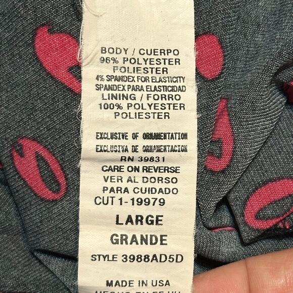 Vintage 90s My Michelle Halter Party Dress Sz Large Ruched Empire Glam Polka Dot - Picture 7 of 7